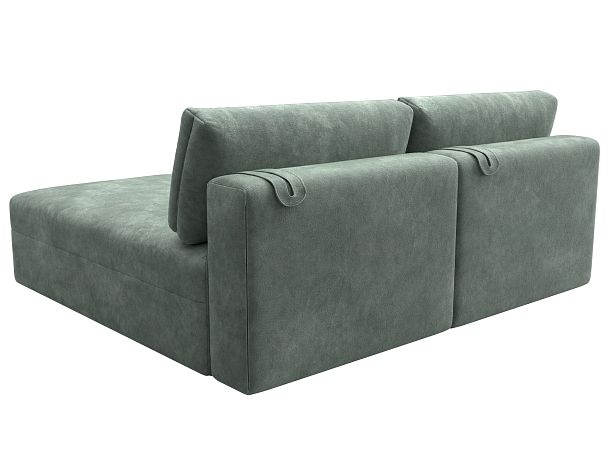 Диван угловой модульный Лига-060 НПБ угол универсальный Велюр зеленый - Вид 5