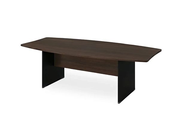 БЕРЛИН / BERLIN Конференц-стол на панельном каркасе 2400х1200х740 Венге/Черный - Вид 1