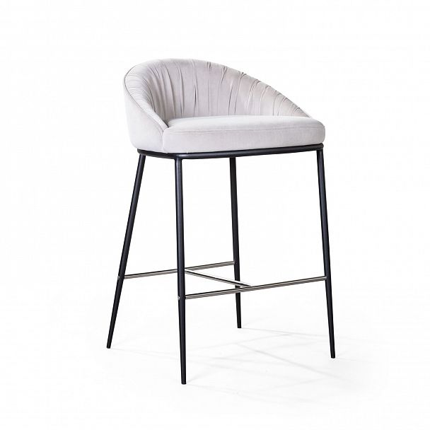 Стул полубарный Barkley, микровелюр серый - Вид 2