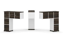 Concept Надставка низкая CN.ONN-005 Дуб Мали/Белый Бриллиант/Металл Черный 1099*365*1130 - Фото предпросмотра