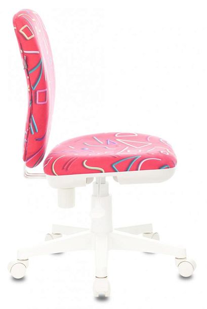 Кресло детское Бюрократ KD-W10 малиновый Sticks 05 крестов. пластик пластик белый - Вид 2