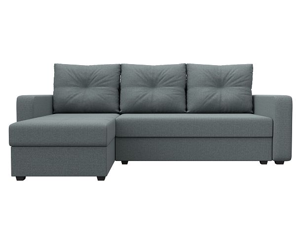 Диван угловой Ливерпуль Лайт левый угол Рогожка серый - Вид 2