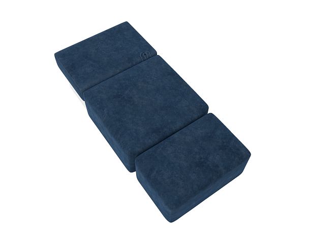 Модули диван и пуф Лига-060 НПБ Велюр синий - Вид 8