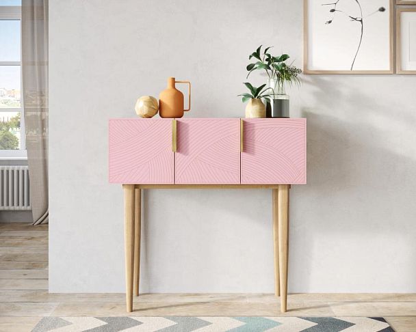 Консоль с тремя дверками Line LN15/GR1/pink - Вид 4
