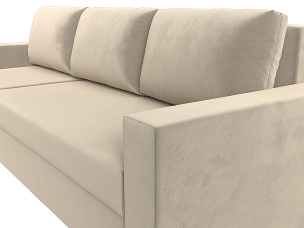 Угловой диван Траумберг Лайт левый (полностью микровельвет бежевый) - Вид 4