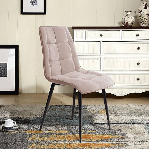 Стул UNO soft, бархат пепельно-серый 25 / чёрный конус - Вид 2