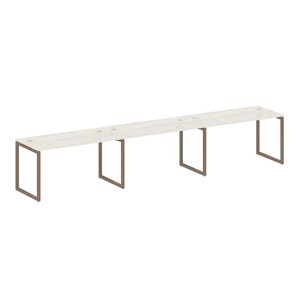 Metal System Quattro Р. ст. на 3 раб. места на О-образном м/к 40БО.СМ-3.3 Дуб наварра/Мокко металл 4200*720*750 - Вид 1