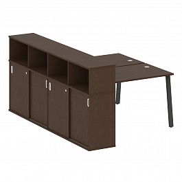 Рабочая станция "Metal System" БА.РС-СШК-4.2 венге/антрацит - Фото предпросмотра