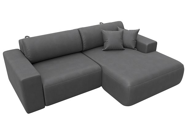 Диван угловой Лига-036 НПБ Классик правый угол Искусственная замша серый - Вид 5