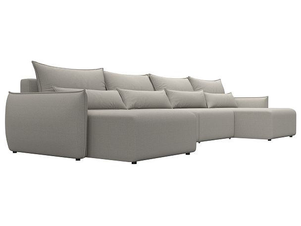 Диван П-образный Лига-051 НПБ Лонг Рогожка бежевый - Вид 3