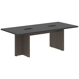 Стол для заседаний VCT 2210 Яшма черный/Дуб Сильвер 2200х1000х750 VELION - Фото предпросмотра
