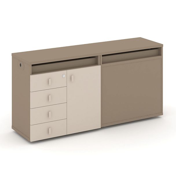 Estetica Набор №4. Тумба двойная+топ ES.NB.2T-4 Латте/Капучино 1500*410*750 - Вид 1