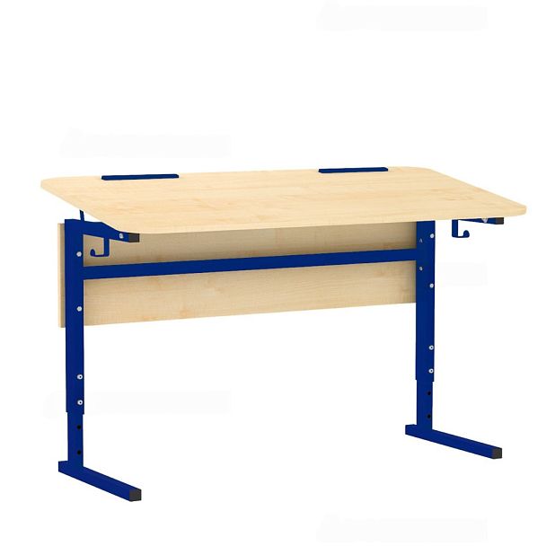 Стол ученический 114Рп, 2-местный, регулир. высота и наклон столешницы 0-10° на прямоугольной трубе (м/к Красный, Синий, Зеленый), гр.5-7 - Вид 6