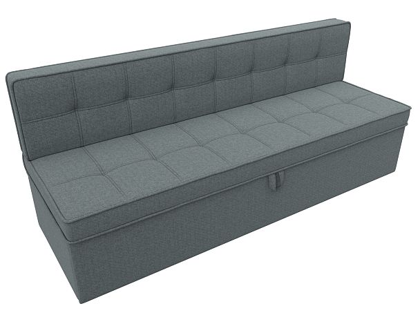 Диван кухонный прямой Техас Рогожка серый - Вид 5