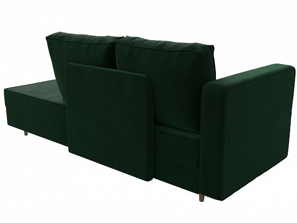 Кушетка Прайм левый (полностью велюр зеленый) - Вид 7