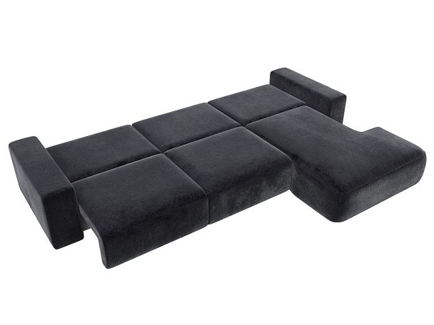 Диван угловой Лига-036 НПБ Классик Лонг правый угол Велюр серый - Вид 10