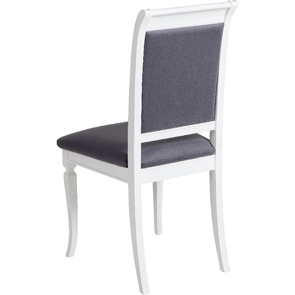Комплект деревянных стульев с мягким сиденьем Бармс Белая эмаль/Серый велюр, 2 шт. - Вид 5