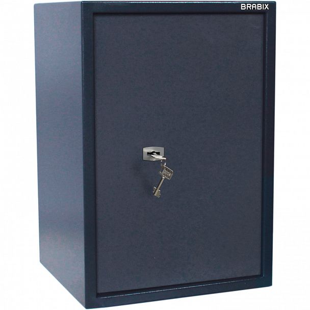 Сейф BRABIX "КМ-620Т", 620х430х375 мм, 35 кг, ключевой замок + полка, трейзер, крепление к стене, 291167 - Вид 3