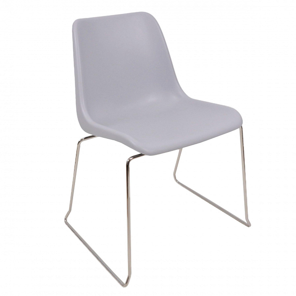 Стул Vicenza (пруток), каркас Хром, светло-серый, РП+ИК, стопируемый - Вид 1