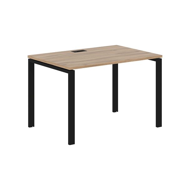 Стол прямой EUST 1180 Дуб Денвер светлый/Черный 1160х800х750 EDIS - Вид 1
