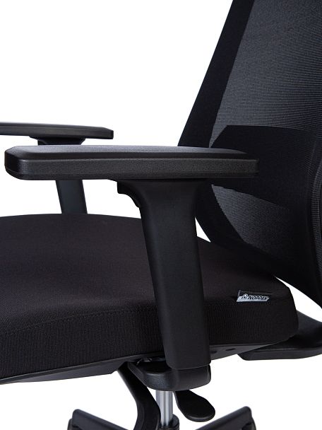 Кресло офисное / Mono black / черный пластик / черная ткань / черная сетка - Вид 7