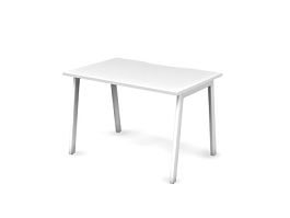 MATRIX 121S100-A Стол прямой, проводник вырезной (А-обр. опоры) 1180х780х775 Белый - Фото предпросмотра