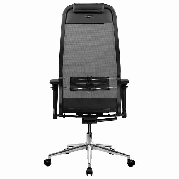 Кресло МЕТТА "ErgoLife" 10 B1-104D, хром, синхромеханизм, 2D-подлокотники, прочная сетка, черное - Вид 7