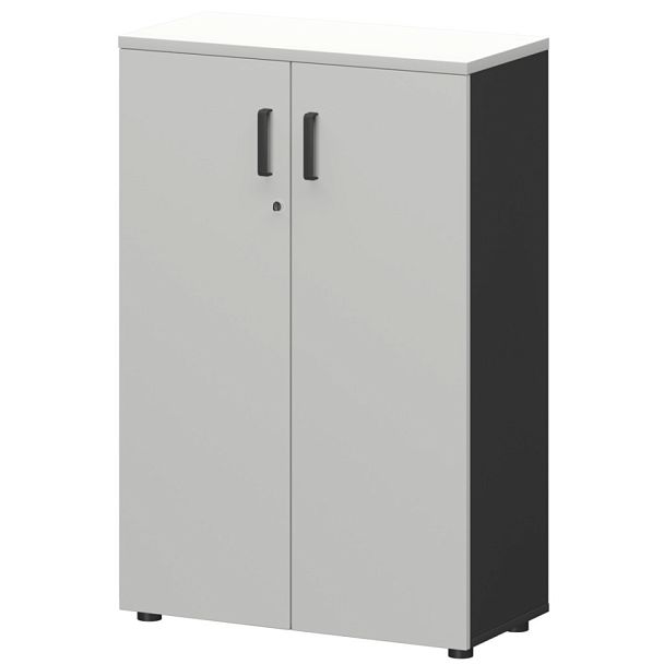 Шкаф СМШ-38Д Тип2 Графит/Белый 792x380x1215 Смарт - Вид 1