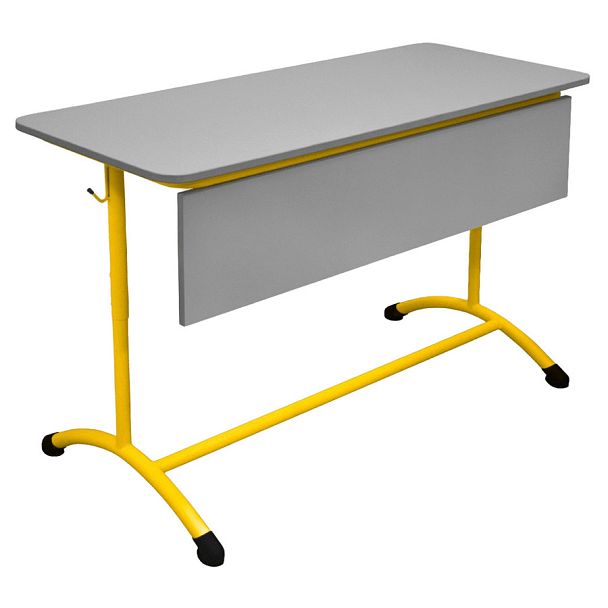 Стол ученический Мега ЛДСП 2М (Р), двухместный, регулируемый, с экраном ЛДСП (дополнительные цвета RAL), гр.5-7 - Вид 1