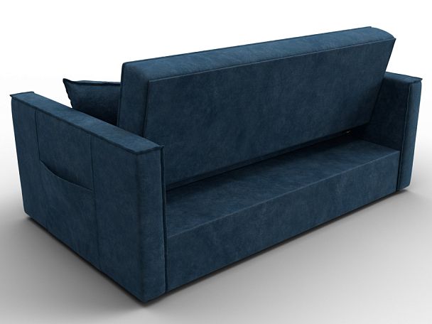 Диван прямой Лига-104 (140) Велюр синий - Вид 5