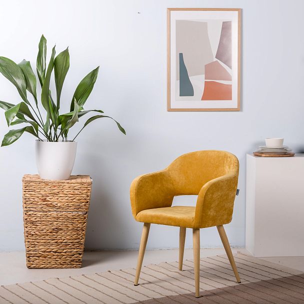 Кресло Oscar Жёлт/Натуральный Дуб - Вид 6