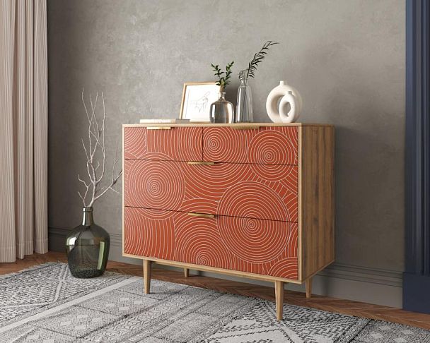 Комод с четыремя ящиками Line R22/red - Вид 3