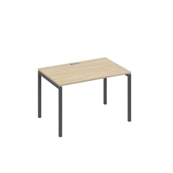 Стол письменный на металлокаркасе DUE A4 А4 Б2 023 БП дуб скандинавский / металлокаркас антрацит - Вид 1
