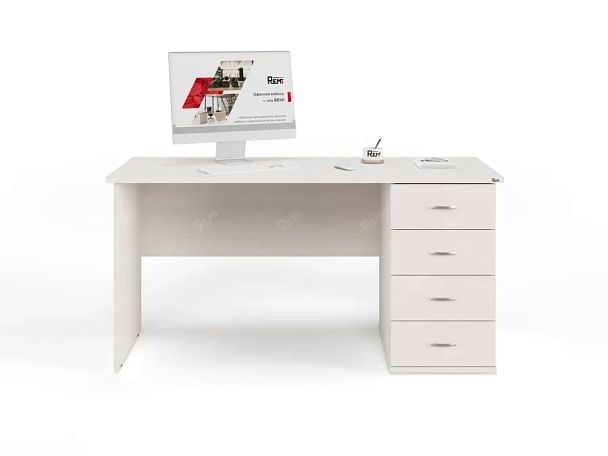 UNITY РС06-15 R ДУБ МОЛОЧНЫЙ Стол однотумбовый 1500х600х750 - Вид 1