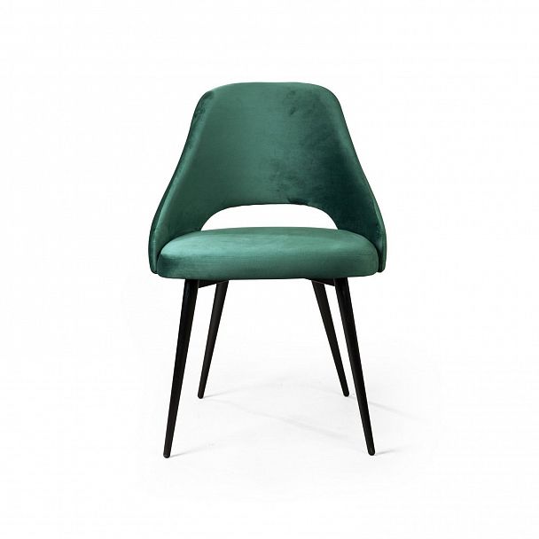 Стул William, бархат зелёный 19/ черный конус - Вид 3