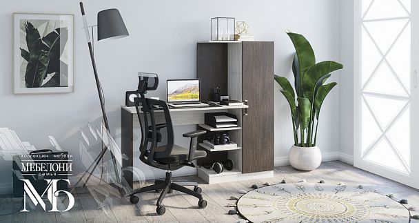 Компьютерный стол "Бейсик" венге/лоредо - Вид 1