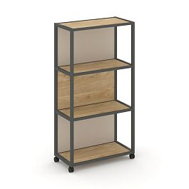 Shelf Mobile Стеллаж 4 уровня 1 секция VR.LT-STK-404.06 Тиквуд Светлый/Металл Антрацит/W-04 600*400*1523 - Фото предпросмотра