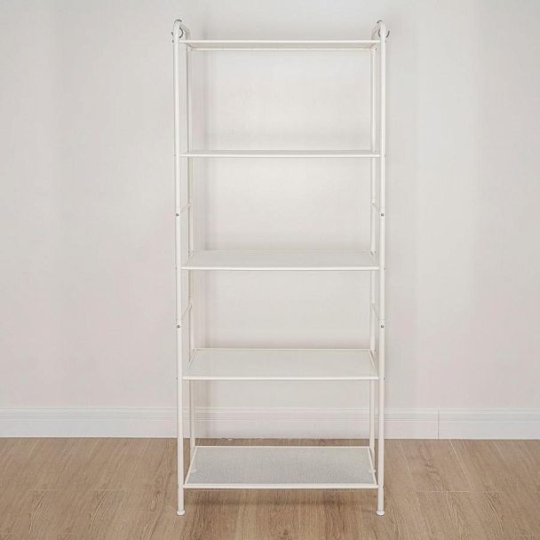 Стеллаж на металлокаркасе "Валенсия-25", 655х300х1555 мм, 5 полок, белый, СТВ25 Б - Вид 4