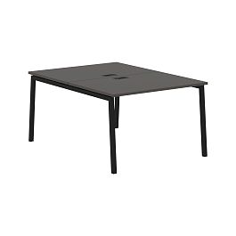 Стол 2-х местный ELWST 1116 Мокко/Черный 1160х1606х750 EDIS - Фото предпросмотра