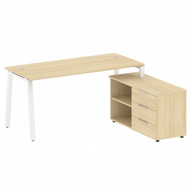 Рабочая станция "Metal System" БА.РС-СТС-2.4 акация/белый - Вид 1