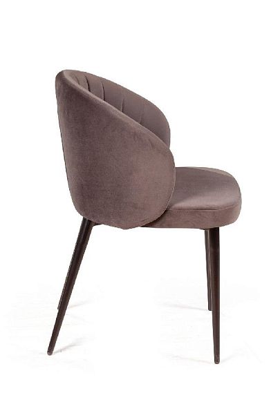 Стул Mont Blanc, бархат антрацит 14 / черный конус - Вид 9