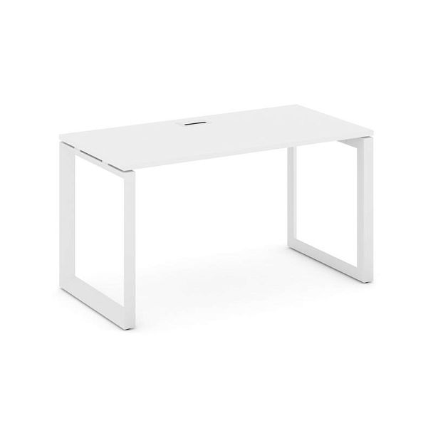 Style Project Next Стол письменный SN-59O.SP-001 Белый/Металл Белый/Белый Заглушка 980*600*750 - Вид 1