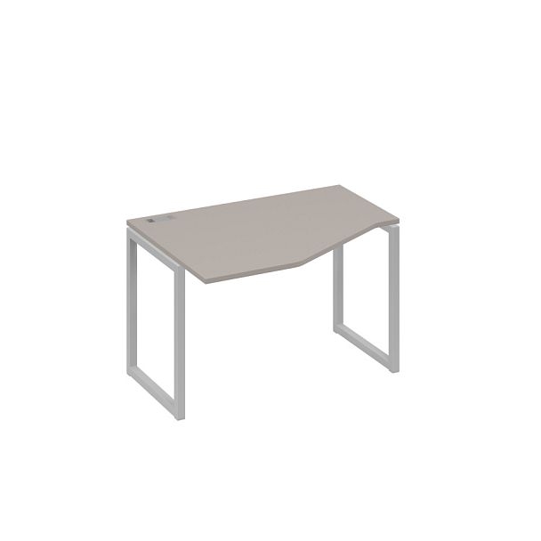 Стол эргономичный левый "Техно" на металлокаркасе QUATTRO A4 А4 Б4 051 БП мокко премиум / металлокаркас серый - Вид 1