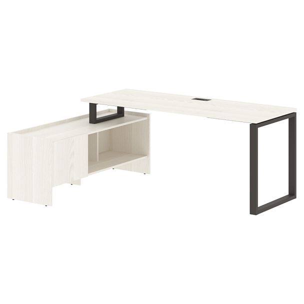 Стол с тумбой EQCT 19614 Ясень Траун/Мокко 1960х1400х750 EDIS - Вид 1