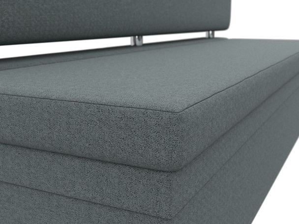 Диван кухонный прямой Стайл Рогожка серый - Вид 4