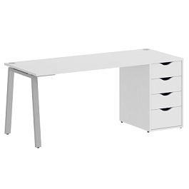 Home Office Стол письменный VR.SP-3-178.4.A Белый/Серый металл 1780*720*750 - Фото предпросмотра