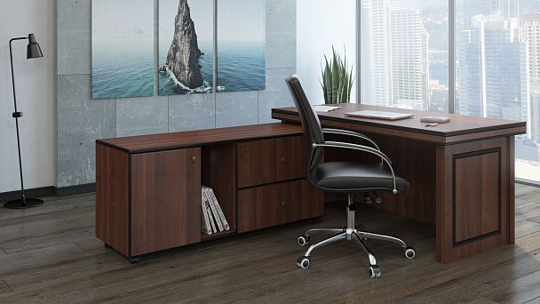 Стол письменный Bern 160x80x76 светлый дуб - Вид 12