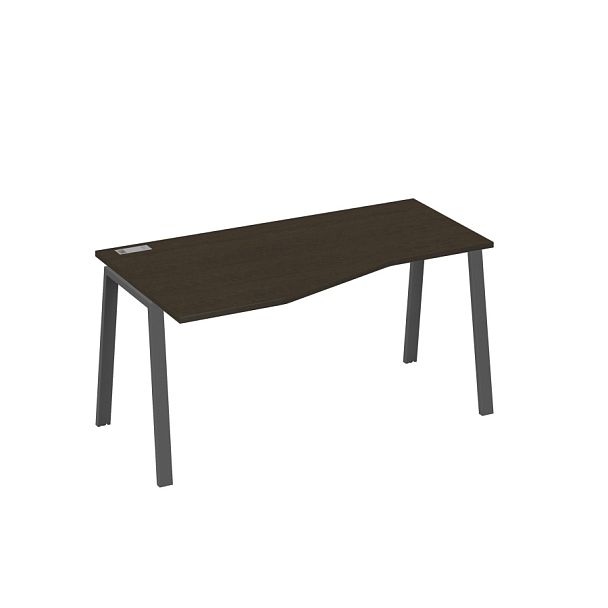 Стол эргономичный левый "Техно" на металлокаркасе TRE A4 А4 Б3 065 БП венге / металлокаркас антрацит - Вид 1