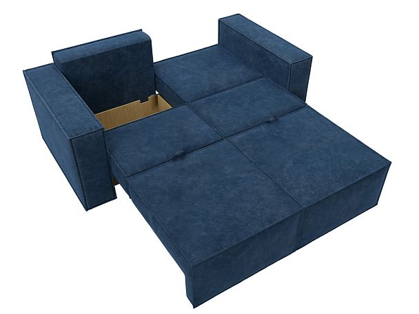 Диван прямой Куба мини Велюр синий - Вид 9