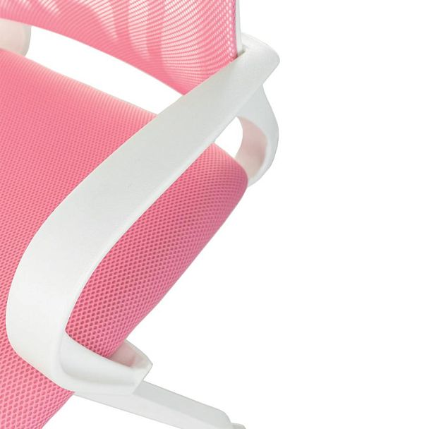 Кресло BRABIX "Fly MG-396W", с подлокотниками, пластик белый, сетка, розовое, 533008 - Вид 8